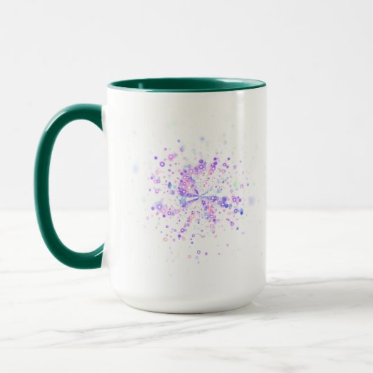 Farbiger abstrakter Neon-Splash Tasse (Links)
