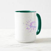 Farbiger abstrakter Neon-Splash Tasse (VorderseiteRechts)