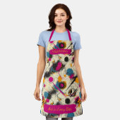 Farbiger Abstrakter Pinselstrich mit Individuelle  Schürze (Getragen)