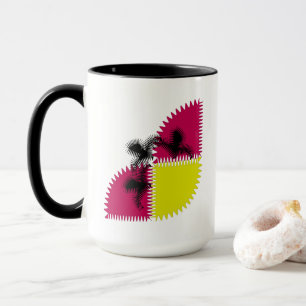 Farbiger abstrakter Schmetterling Tasse