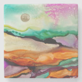 Farbiger Abstrakter Untersetzer (Vorderseite)