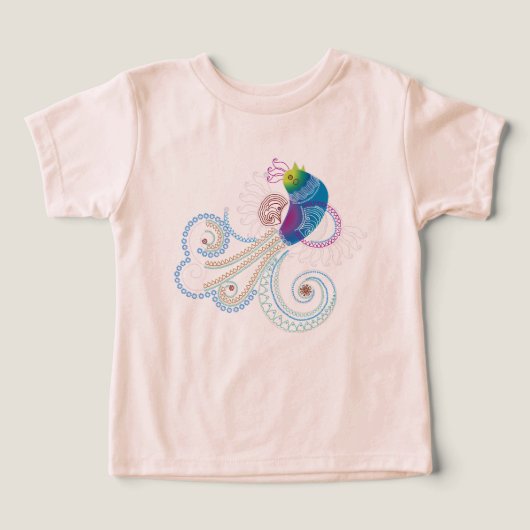 Farbiger Abstrakter Verzierter Vogel (Design Vorderseite)