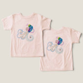 Farbiger Abstrakter Verzierter Vogel (Design Vorderseite & Rückseite)