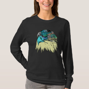 Farbiger Adler mit dem Aufdruck des amerikanischen T-Shirt