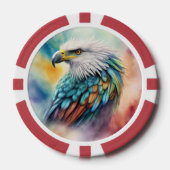 Farbiger Adler Pokerchips (Vorderseite)