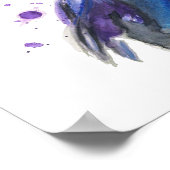 Farbiger Adler Wasserfarben Kunst Poster (Ecke)