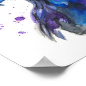 Farbiger Adler Wasserfarben Kunst Poster (Ecke)