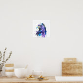 Farbiger Adler Wasserfarben Kunst Poster (Küche)
