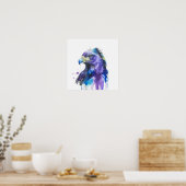 Farbiger Adler Wasserfarben Kunst Poster (Küche)