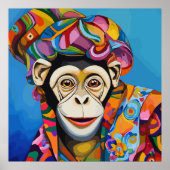 Farbiger Affe Poster (Vorne)