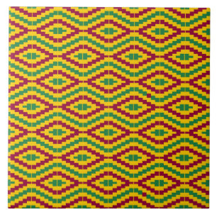 Farbiger afrikanischer Kente-Stoff Fliese
