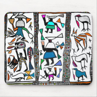 Farbiger afrikanischer Senufu-Druck Mousepad