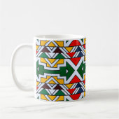 Farbiger afrikanischer Tribal Geometric-Trinkbehäl Kaffeetasse (Links)