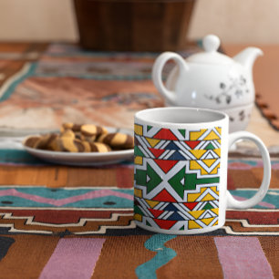 Farbiger afrikanischer Tribal Geometric-Trinkbehäl Kaffeetasse