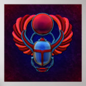 Farbiger ägyptischer Skarabäus Poster (Vorne)