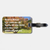Farbiger Ahornbaum im Herbst Gepäckanhänger (Rückseite horizontal)