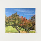 Farbiger Ahornbaum im Herbst Wandteppich (Vorderseite (Horizontal))