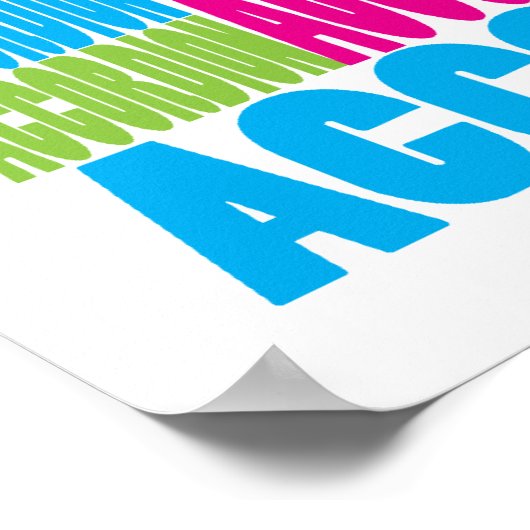 Farbiger Akkordeon Poster (Ecke)