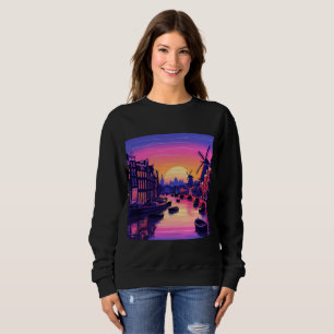 Farbiger Amsterdam-Sonnenuntergang – Holländischer Sweatshirt