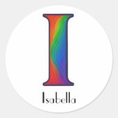 Farbiger Anfangsbuchstabe I Aufkleber (Vorderseite)