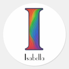 Farbiger Anfangsbuchstabe I Aufkleber