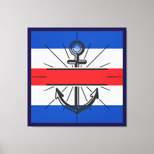 Farbiger Anker Leinwanddruck