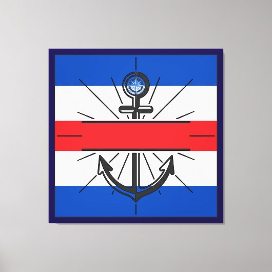 Farbiger Anker Leinwanddruck (Vorderseite)