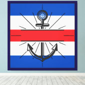 Farbiger Anker Leinwanddruck (Insitu (Holzboden))