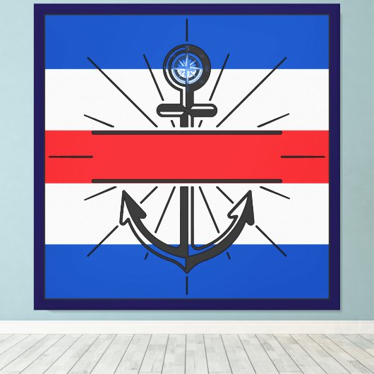 Farbiger Anker Leinwanddruck (Insitu (Holzboden))