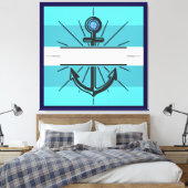 Farbiger Anker mit benutzerdefinierter Taste Leinw Leinwanddruck (Insitu (Schlafzimmer))