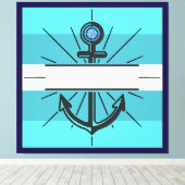 Farbiger Anker mit benutzerdefinierter Taste Leinw Leinwanddruck (Insitu (Holzboden))