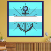 Farbiger Anker mit benutzerdefinierter Taste Leinw Leinwanddruck (Insitu (Wohnzimmer))