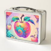 Farbiger Apfel 1. Klasse Stern 2026 Metall Brotdose (Rückseite)