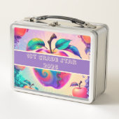 Farbiger Apfel 1. Klasse Stern 2026 Metall Brotdose (Vorderseite)