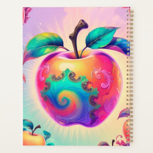 Farbiger Apfel für Lehrer der 1. Klasse 2026 Planer (Rückseite)