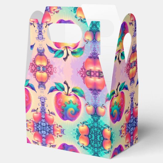 Farbiger Apfel Geschenkschachtel (Geöffnet)