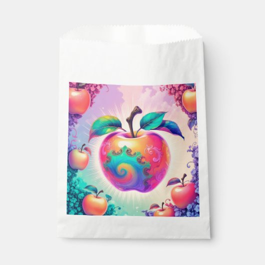 Farbiger Apfel Geschenktütchen (Vorderseite)