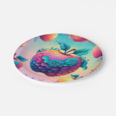 Farbiger Apfel Pappteller (Schrägansicht)