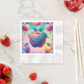 Farbiger Apfel Serviette (Beispiel)