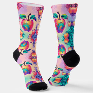 Farbiger Apfel Socken