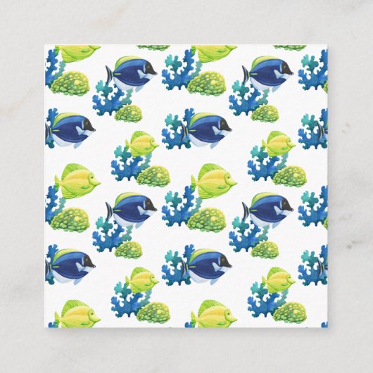 Farbiger Aquarium QR Code Begleitkarte (Rückseite)