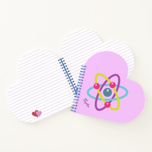 Farbiger Atom Lavender Hintergrund Notizblock (Innenseite)