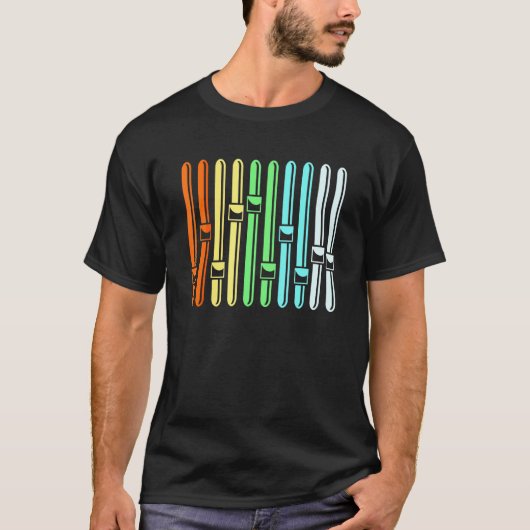 Farbiger Audio-Engineer-Sound-Vu-Messgerät T-Shirt (Vorderseite)