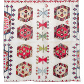 Farbiger Azteken-Muster Duschvorhang (Vorderseite)