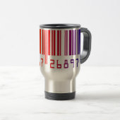 Farbiger Barcode Aluminium Travel Mug Reisebecher (VorderseiteRechts)