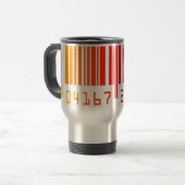 Farbiger Barcode Aluminium Travel Mug Reisebecher (Vorderseite Links)