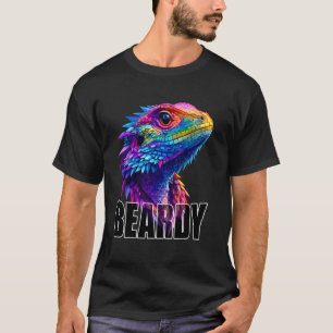 Farbiger Bartdrache Bartgesicht Echsenliebhaber B T-Shirt