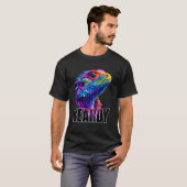 Farbiger Bartdrache Bartgesicht Echsenliebhaber B T-Shirt (Vorne ganz)