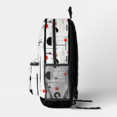 Farbiger Bauhaus-geometrischer Ausdruck Bedruckter Rucksack (Rechts)