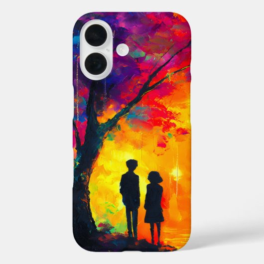 Farbiger Baum der Liebe Case-Mate iPhone Hülle (Rückseite)